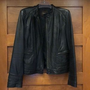Cole Haan Leather Lambskin Moto Jacket. Size L.